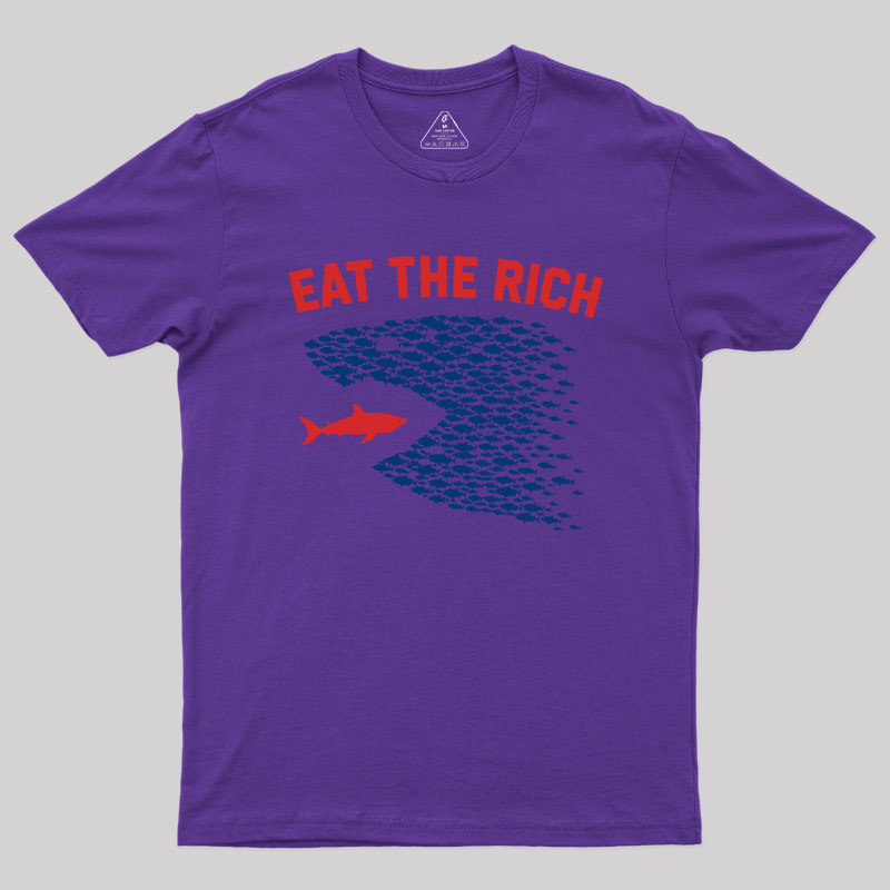 Eat the Rich Fish Wave Geek T-Shirt
