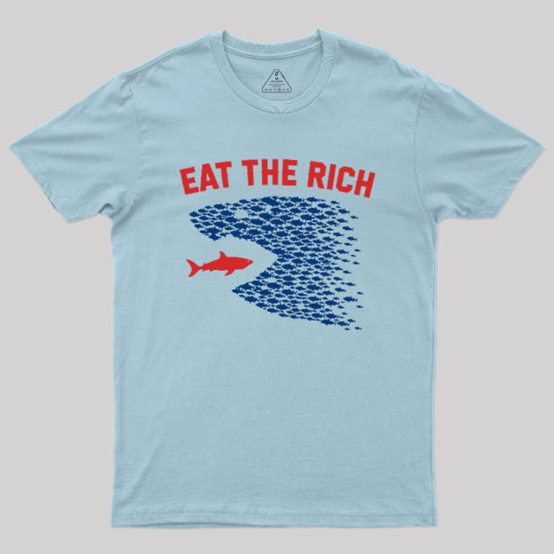 Eat the Rich Fish Wave Geek T-Shirt