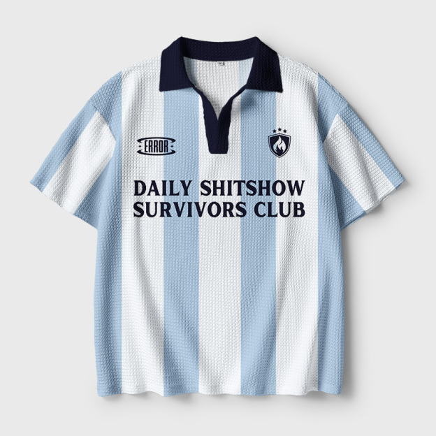 Daily Shitshow Survivors Club Geek Crochet Polo Shirt