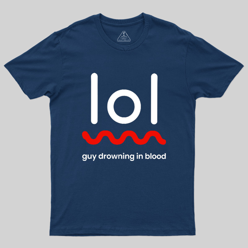 Guy Drowning In Blood Geek T-Shirt