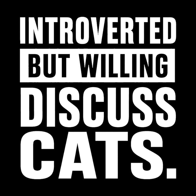 Introverted But Willing To Discuss Cats Geek T-Shirt