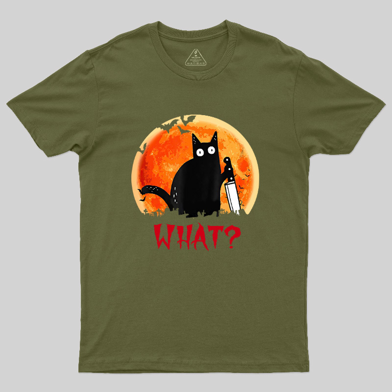 Cat What Funny Geek T-Shirt