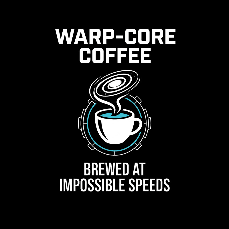 Warp-Core Coffee Brewed At Impossible Speeds Geek T-Shirt