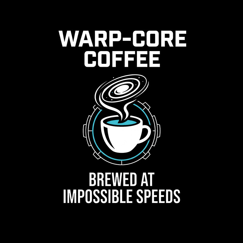 Warp-Core Coffee Brewed At Impossible Speeds Geek T-Shirt