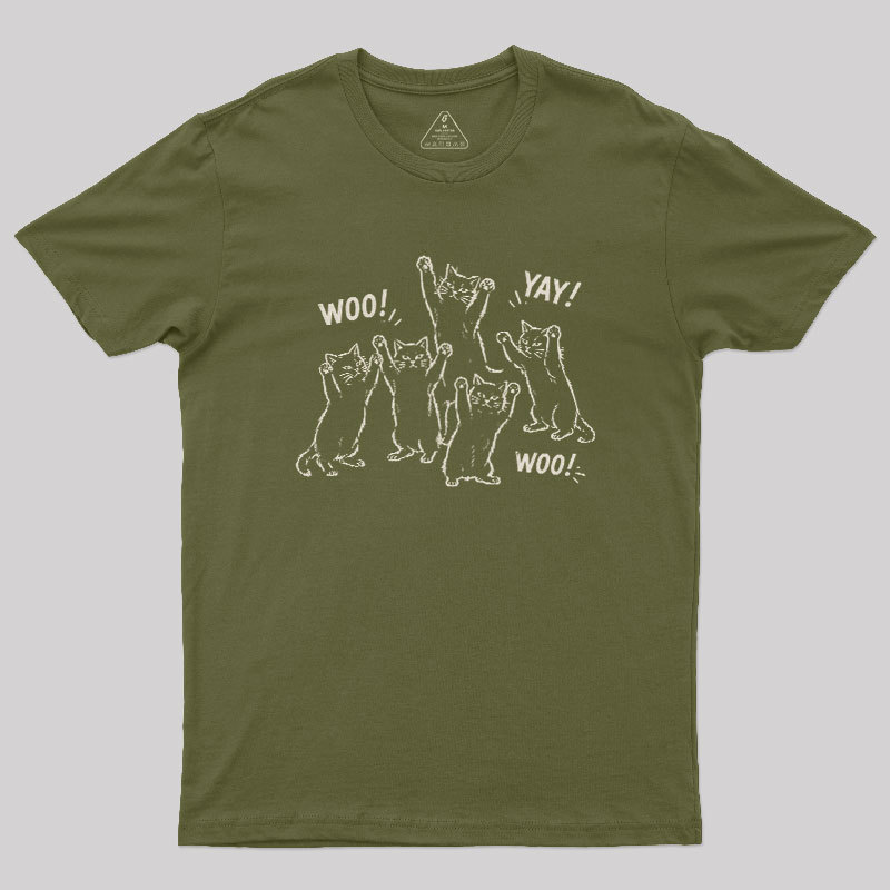 Celebratory cats Geek T-Shirt