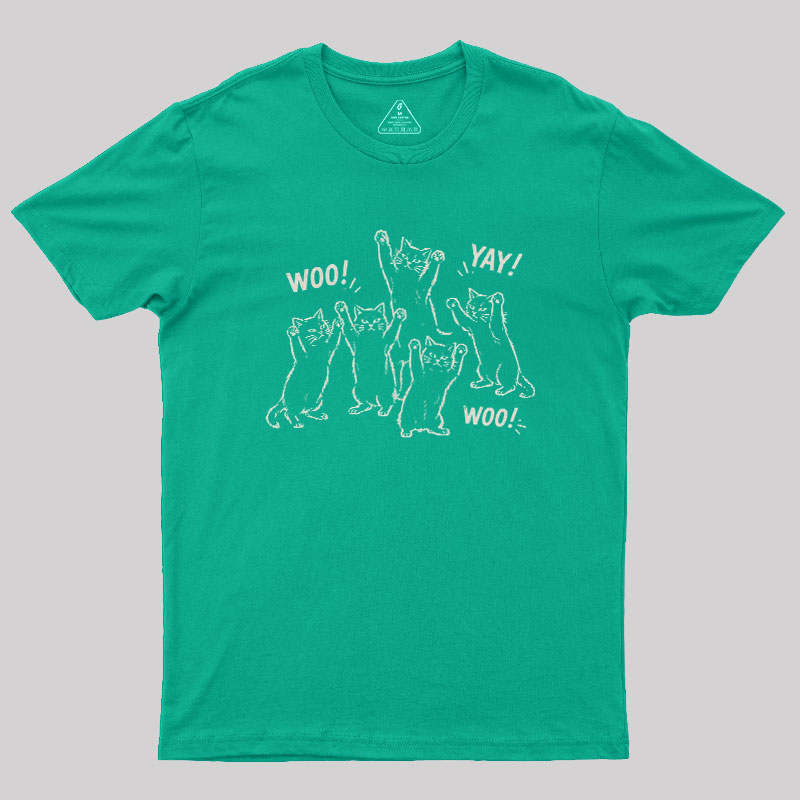 Celebratory cats Geek T-Shirt