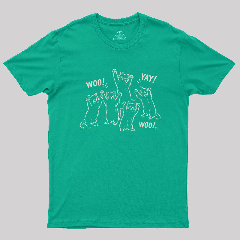 Celebratory cats Geek T-Shirt
