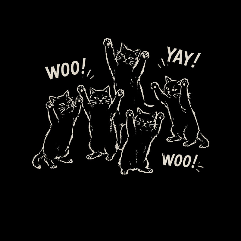 Celebratory cats Geek T-Shirt