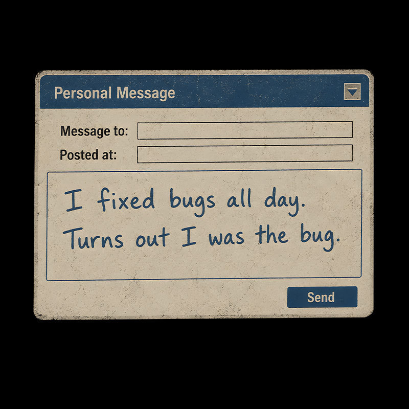 Personal Message Bug Geek T-Shirt