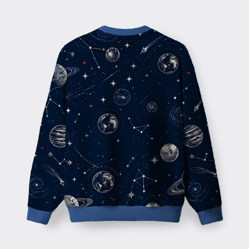 Still Not Flat Geek Fuzzy Fleece Sweatshirt