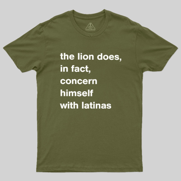 A Lion Doesn'T Concern Himself With The Opinions Of Sheep Geek T-Shirt