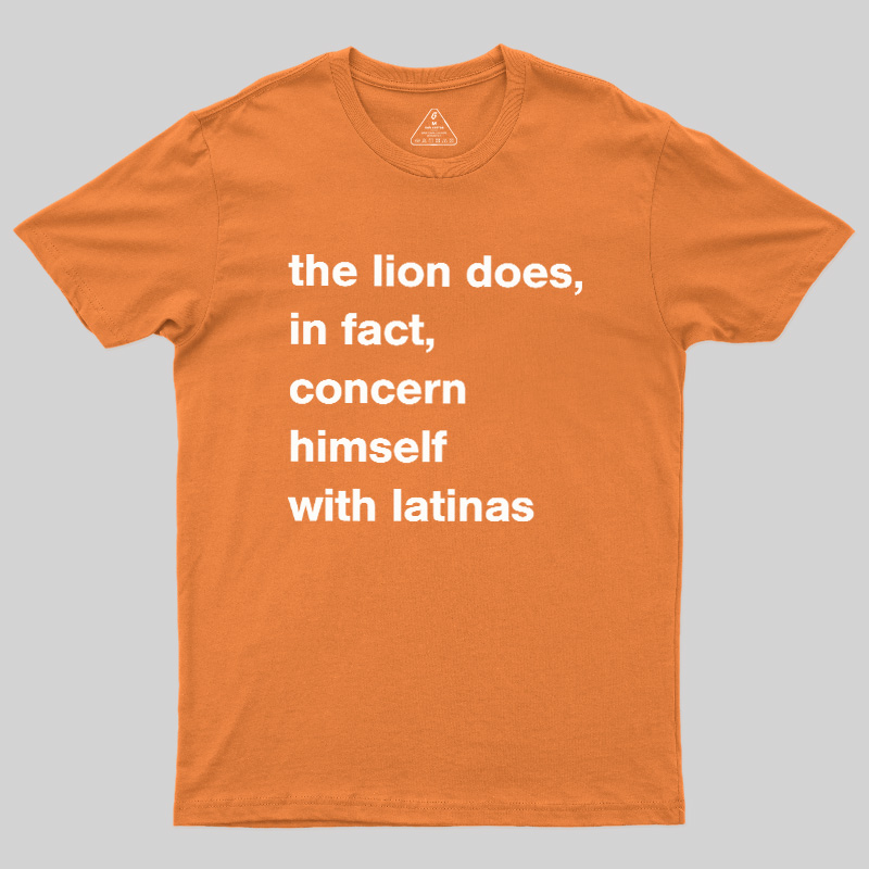 A Lion Doesn'T Concern Himself With The Opinions Of Sheep Geek T-Shirt