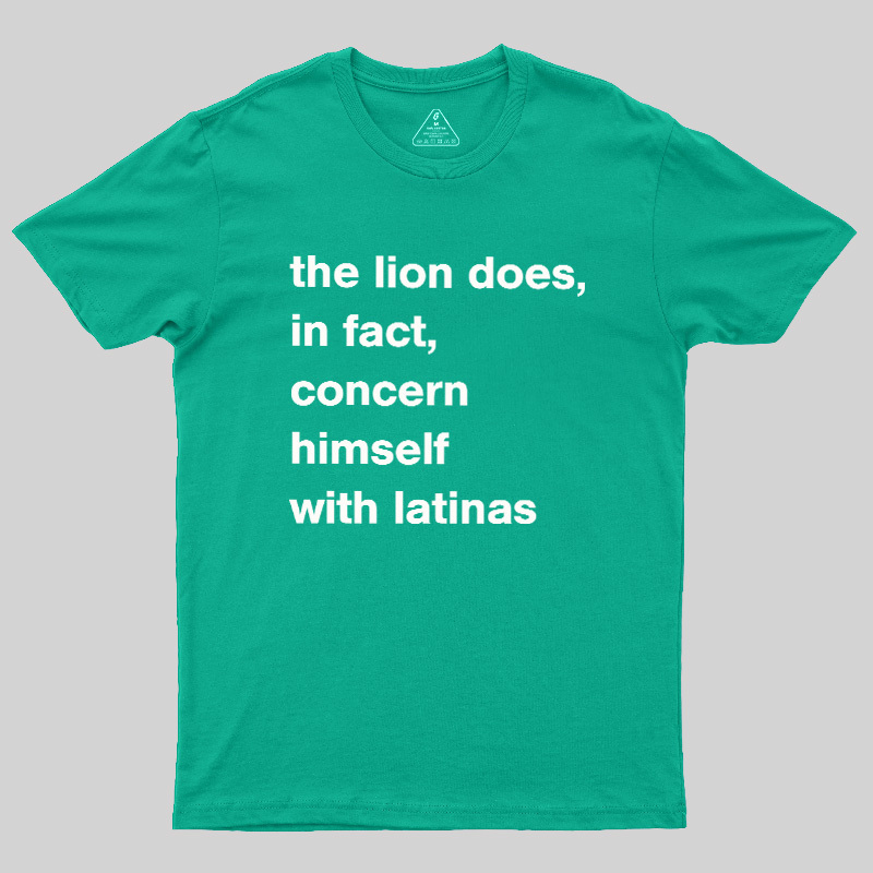 A Lion Doesn'T Concern Himself With The Opinions Of Sheep Geek T-Shirt