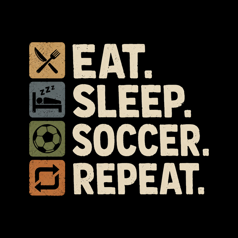 Eat. Sleep. Soccer. Repeat Geek T-Shirt