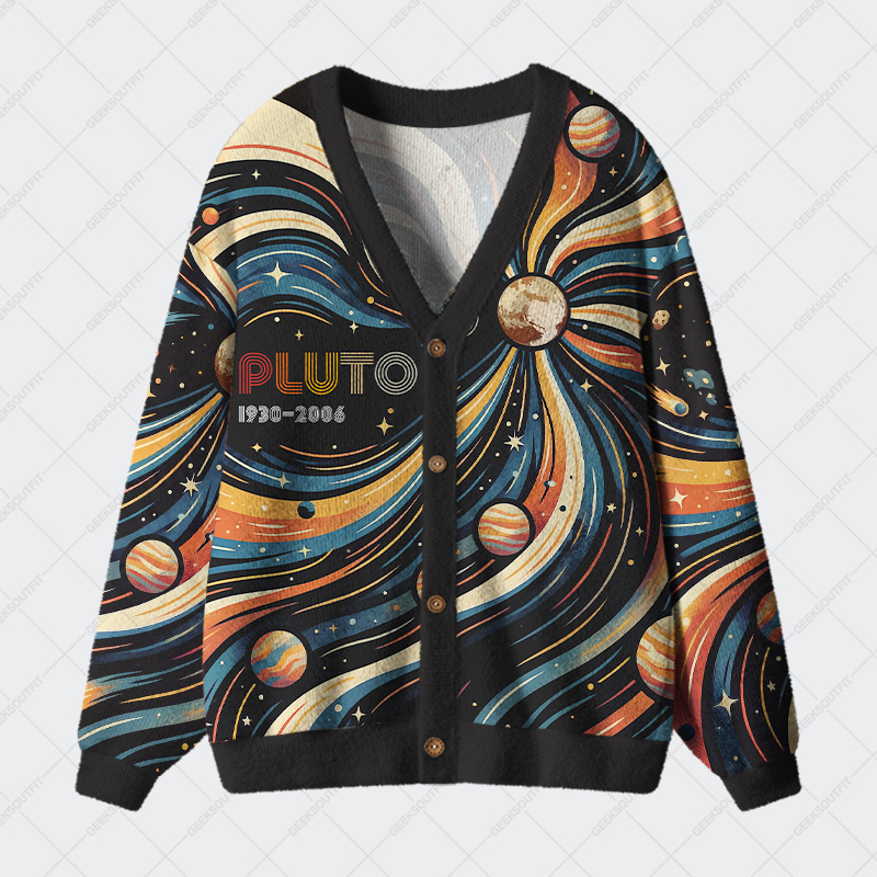 PLUTO Vintage Geek Ugly Cardigan Sweaters