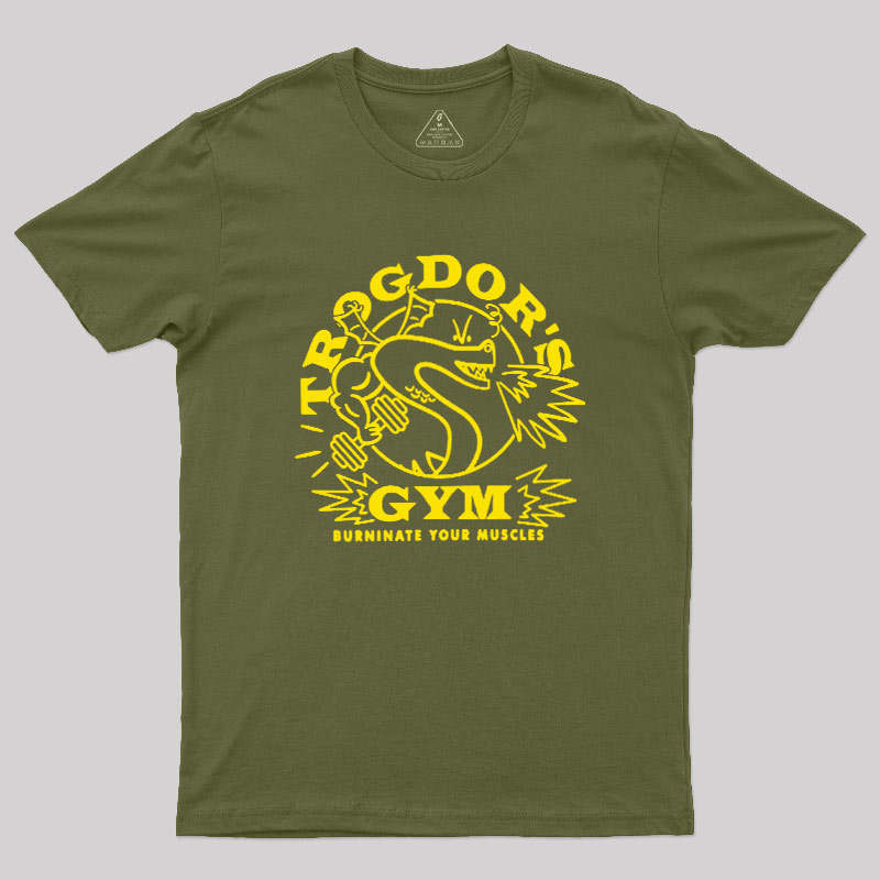 Dragon's Gym Burninate Your Muscles Geek T-Shirt