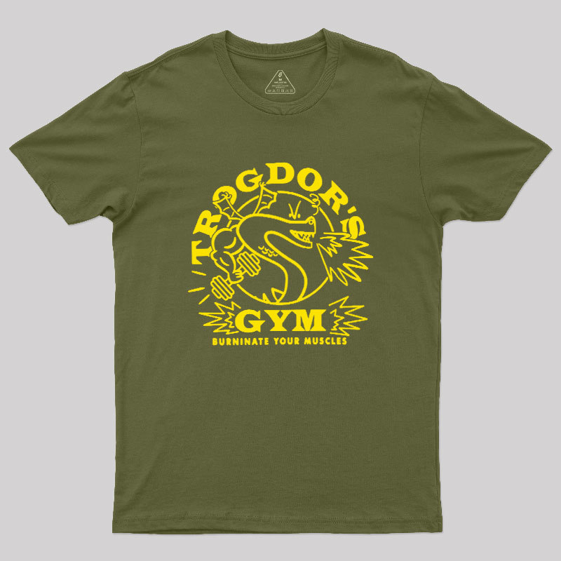 Dragon's Gym Burninate Your Muscles Geek T-Shirt