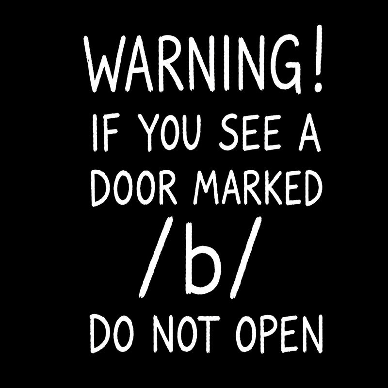 Warning Do not open marked door Geek T-Shirt