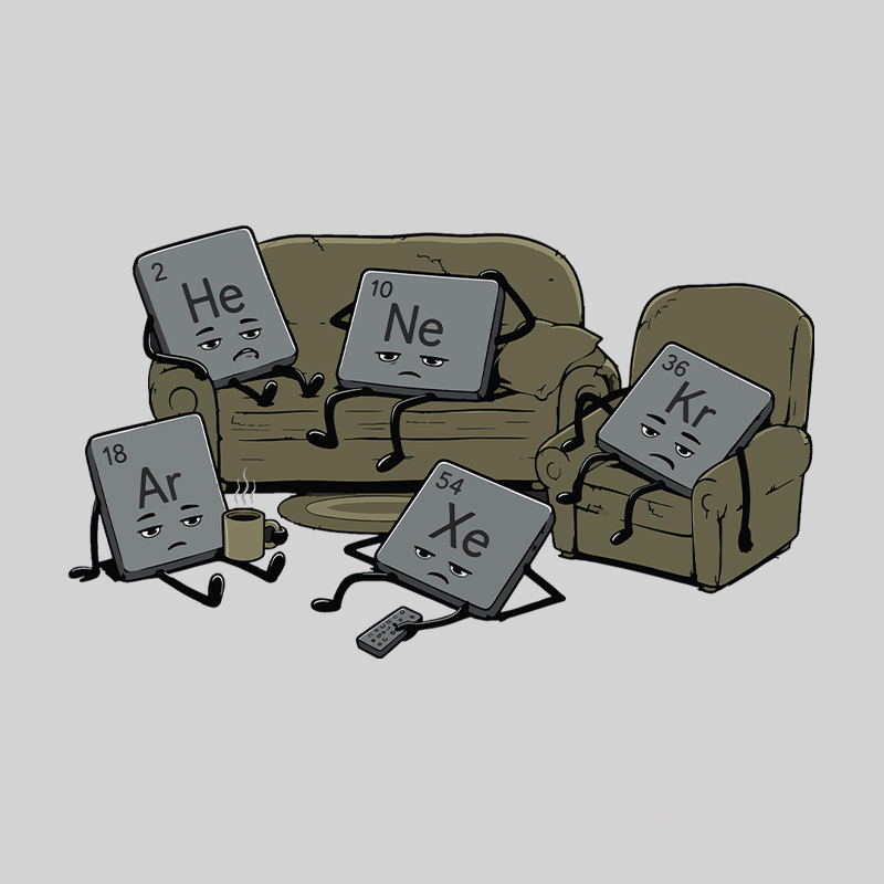 Funny Noble Gases Geek T-Shirt