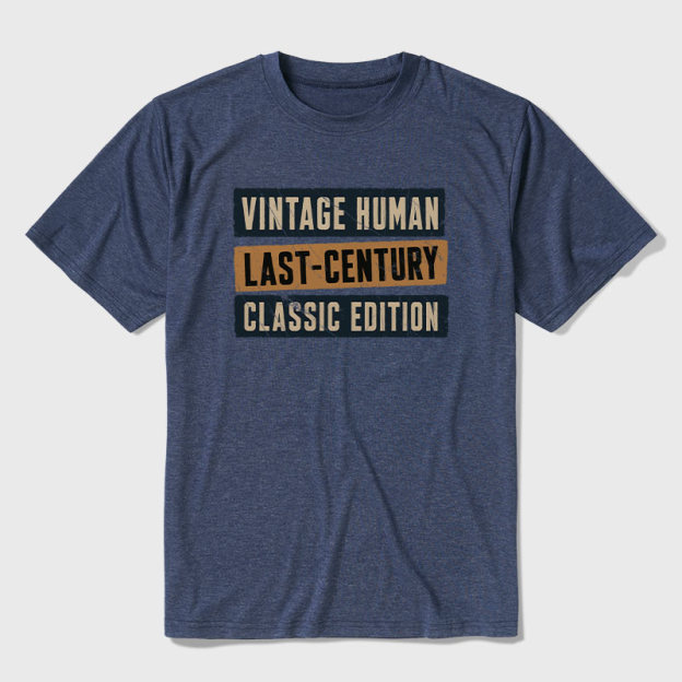 Retro Blueprint Ultra Soft Heather Tee