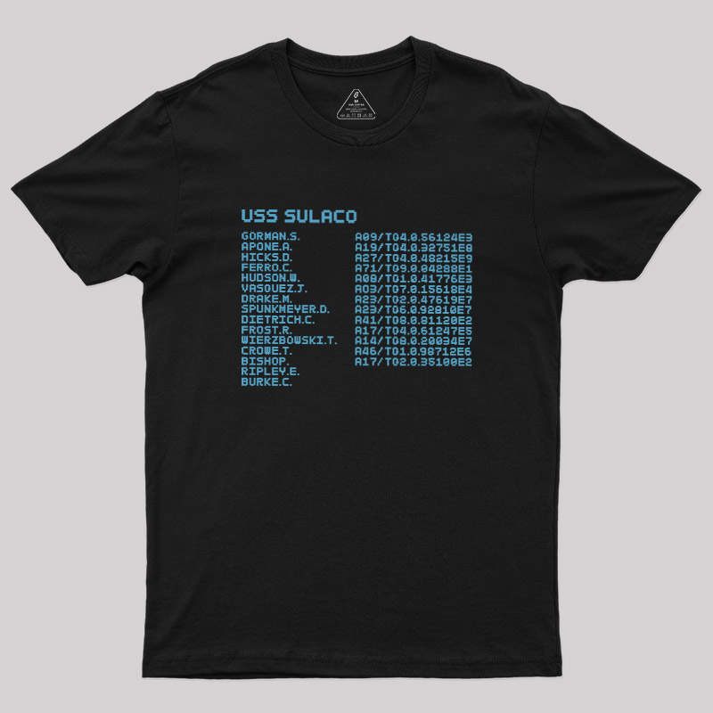 Sulaco Crew Manifest Geek T-Shirt
