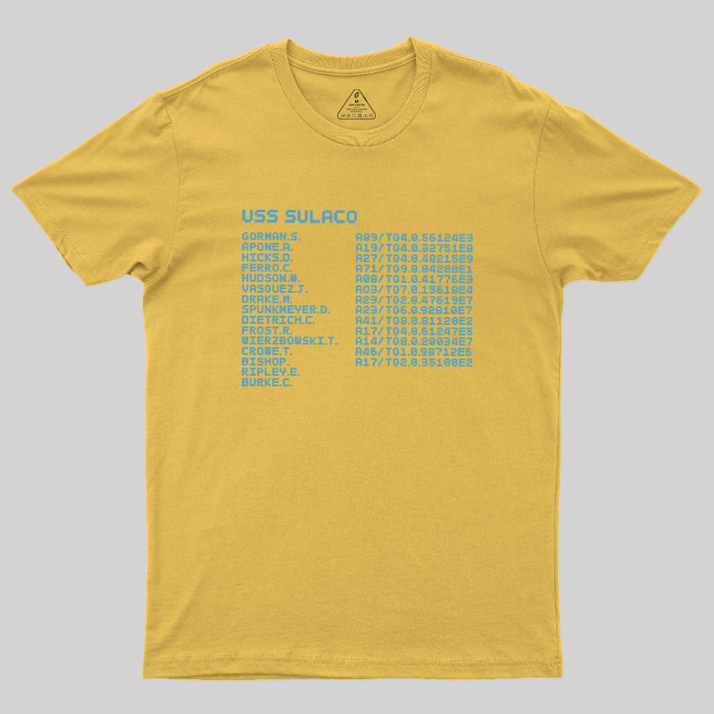 Sulaco Crew Manifest Geek T-Shirt