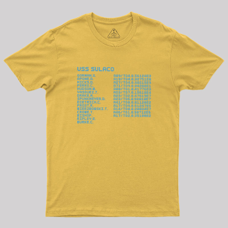 Sulaco Crew Manifest Geek T-Shirt