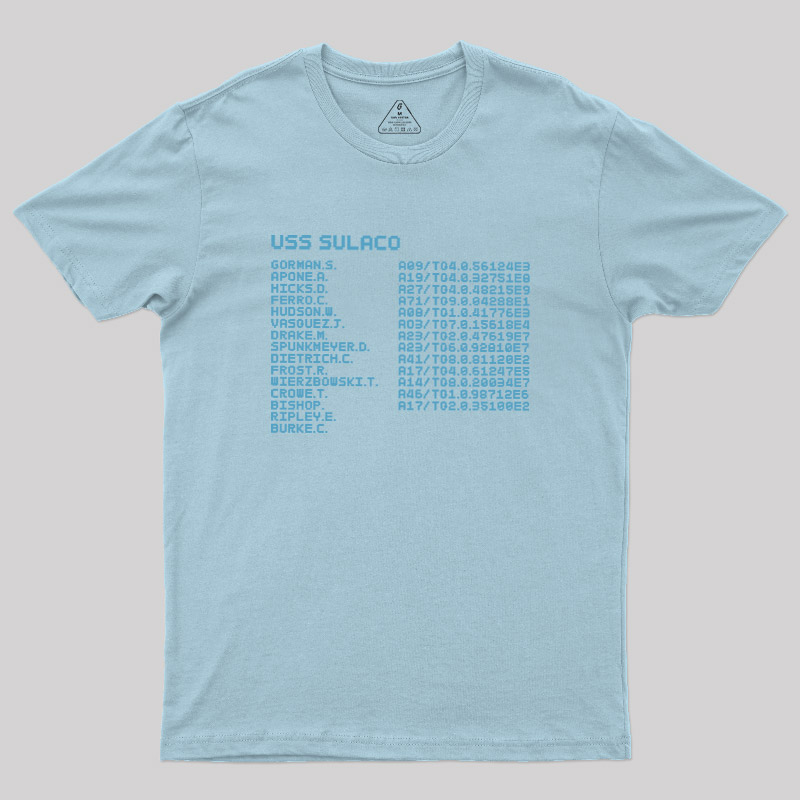Sulaco Crew Manifest Geek T-Shirt