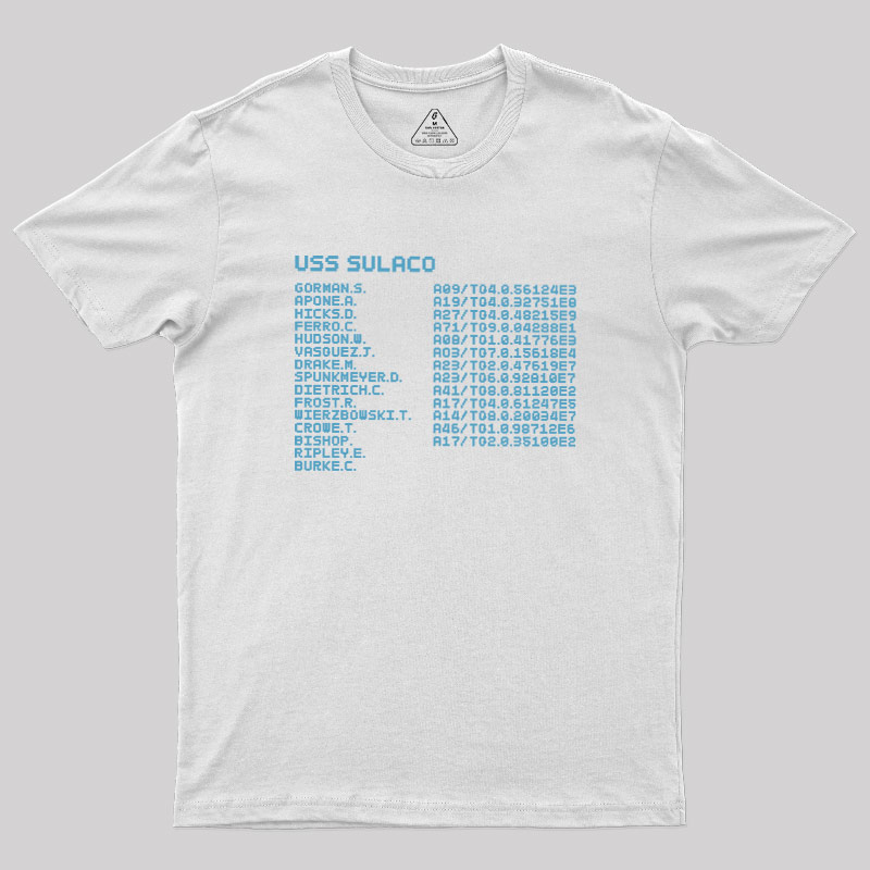 Sulaco Crew Manifest Geek T-Shirt