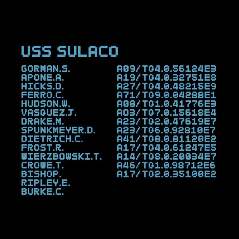 Sulaco Crew Manifest Geek T-Shirt