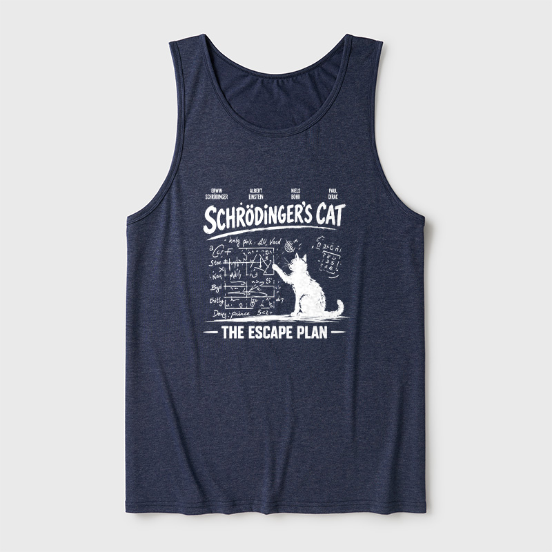 Schrodinger's Cat Escape Plan Interesting Physics Science Ultra Soft Heather Tank