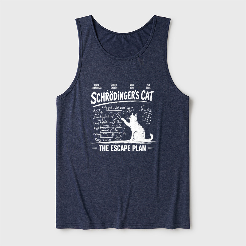 Schrodinger's Cat Escape Plan Interesting Physics Science Ultra Soft Heather Tank
