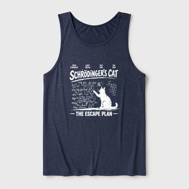 Schrodinger's Cat Escape Plan Interesting Physics Science Ultra Soft Heather Tank