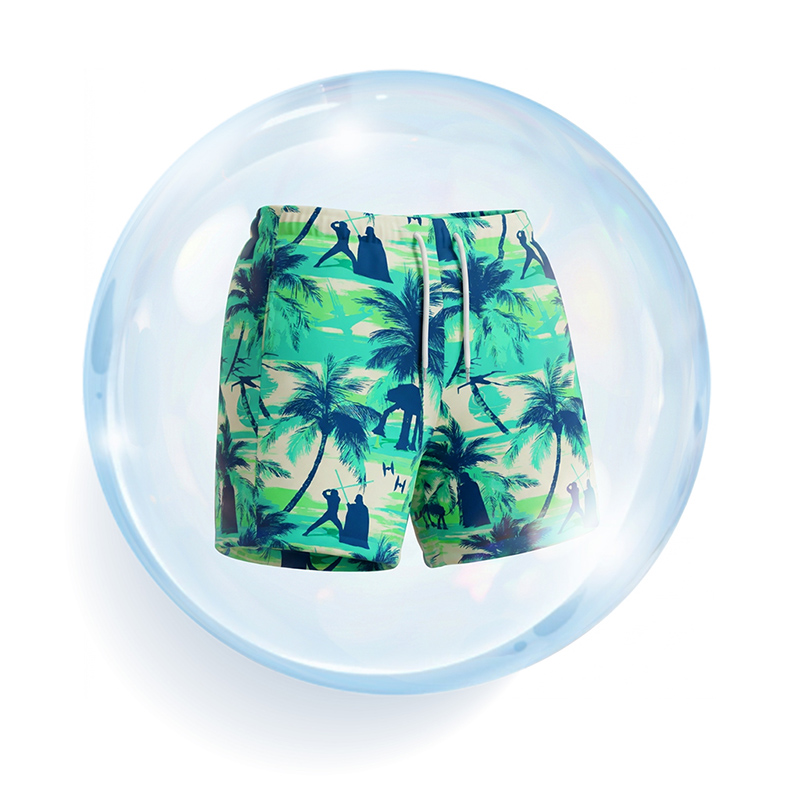 Geek Hawaiian Swim Trunks