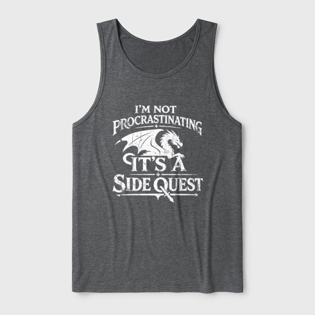 I'm Not Procrastinating It's A Side Quest Ultra Soft Heather Tank