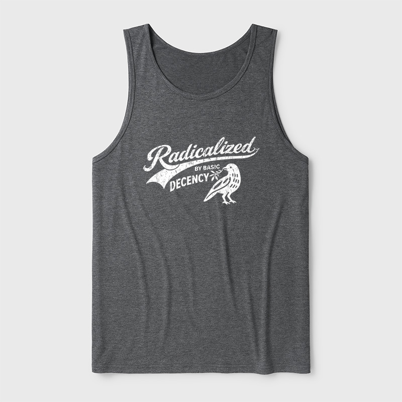 Radicalized By Basic Decency Ultra Soft Heather Tank