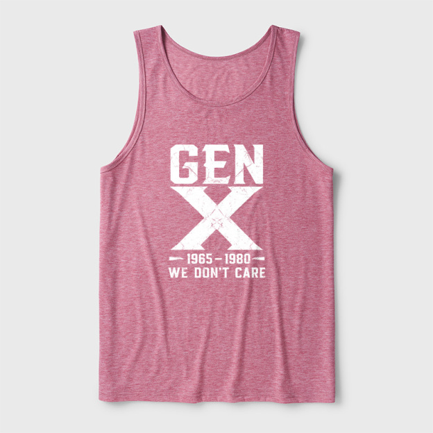 Gen X 1965-1980 We Don't Care Ultra Soft Heather Tank