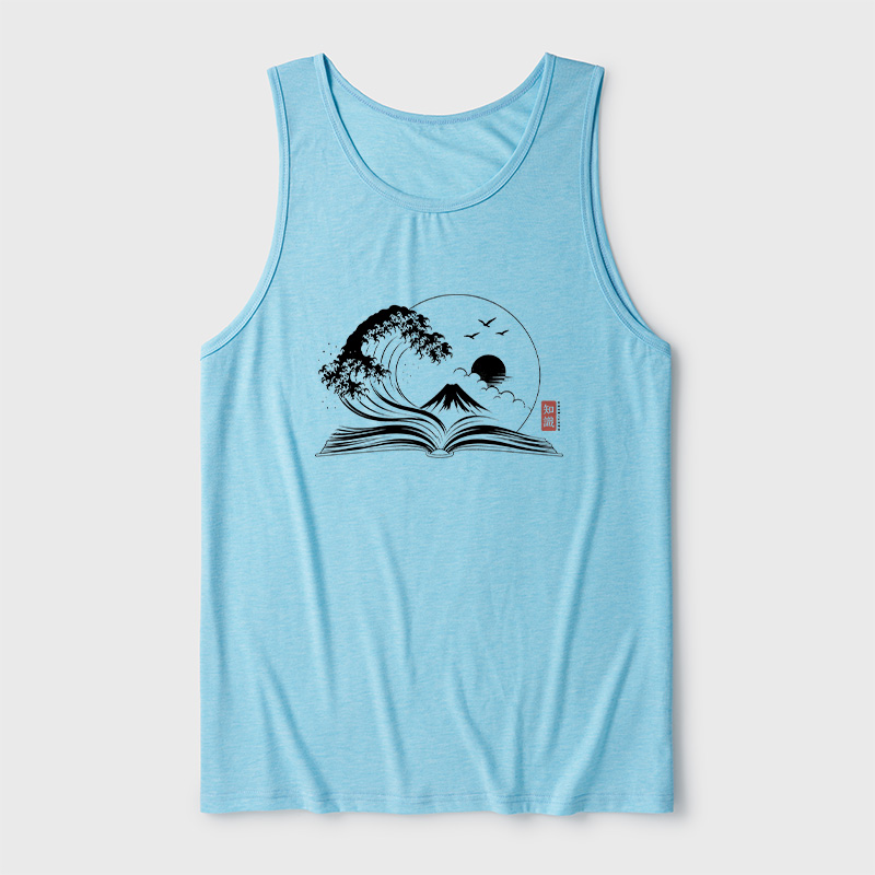 The Great Wave of Knowledge Ultra Soft Heather Tank