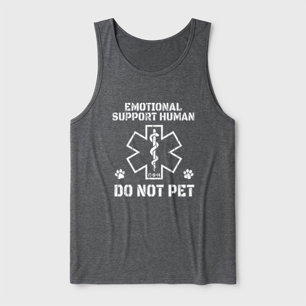 Emotional Support Human Ultra Soft Heather Tank