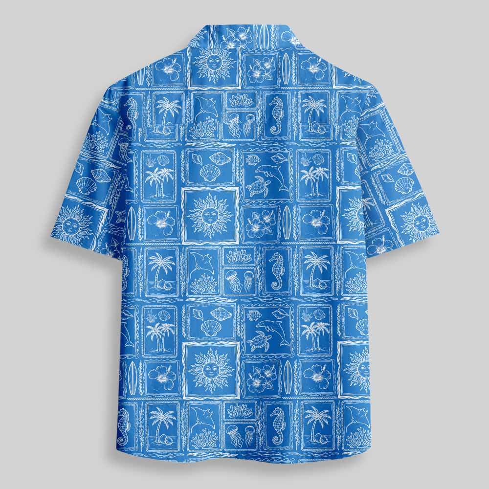 Ocean Tile Field Guide Button Up Pocket Shirt