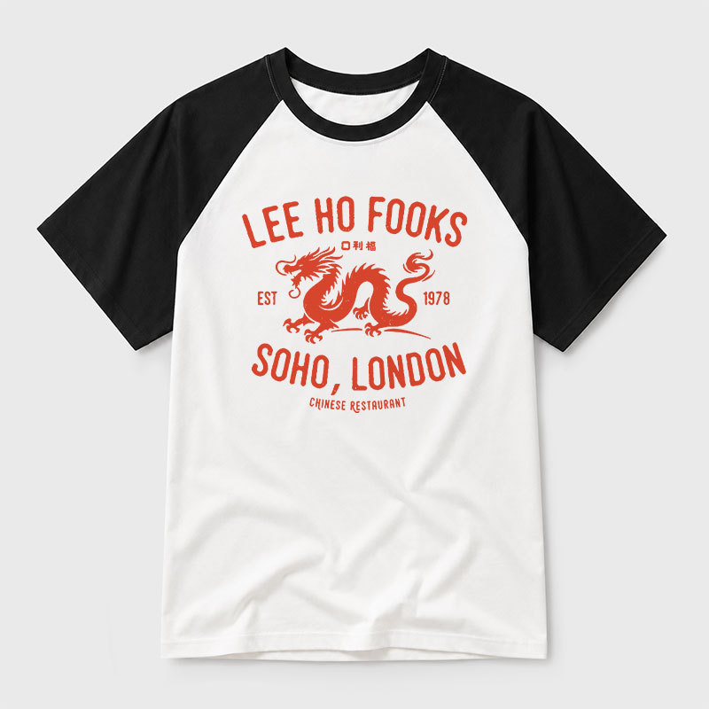 Lee Ho Fooks Vintage Resto Geek Retro Raglan T-Shirt
