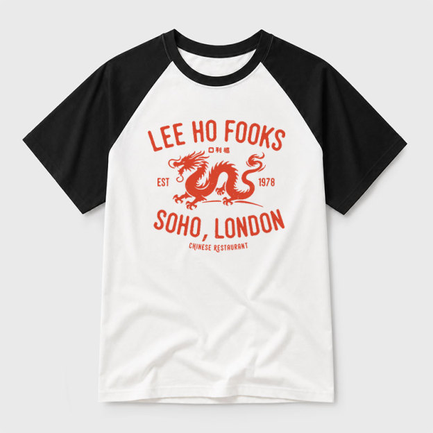 Lee Ho Fooks Vintage Resto Geek Retro Raglan T-Shirt