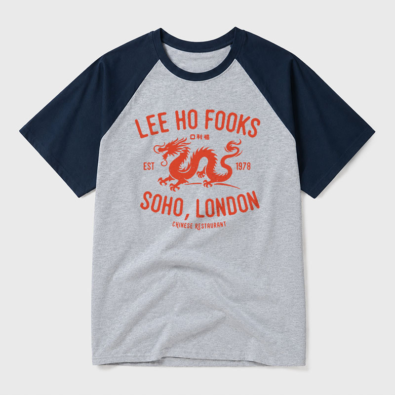 Lee Ho Fooks Vintage Resto Geek Retro Raglan T-Shirt