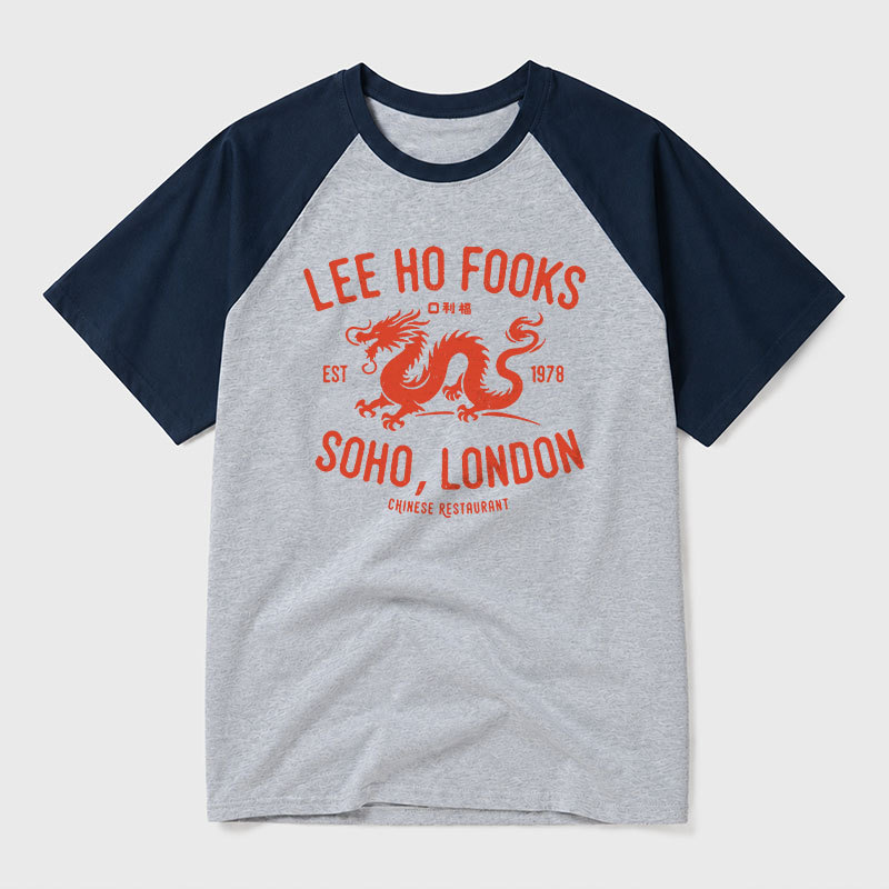 Lee Ho Fooks Vintage Resto Geek Retro Raglan T-Shirt
