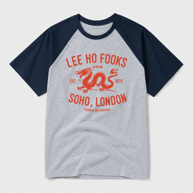 Lee Ho Fooks Vintage Resto Geek Retro Raglan T-Shirt