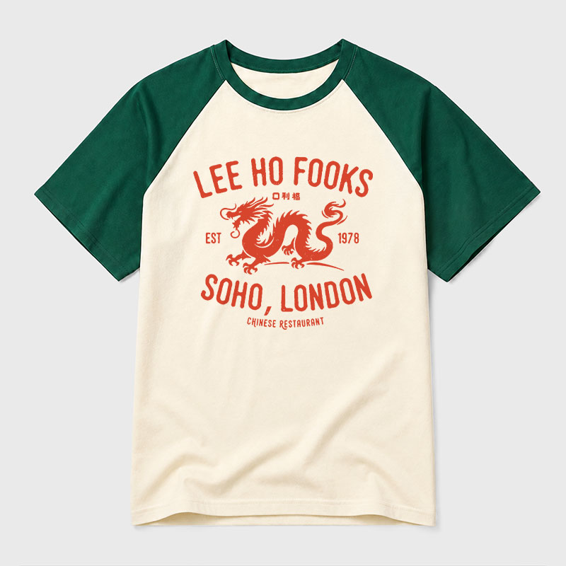 Lee Ho Fooks Vintage Resto Geek Retro Raglan T-Shirt