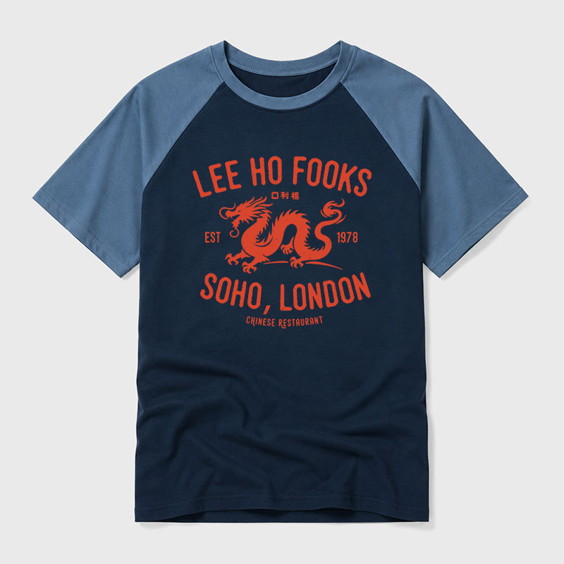 Lee Ho Fooks Vintage Resto Geek Retro Raglan T-Shirt