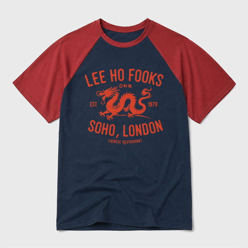 Lee Ho Fooks Vintage Resto Geek Retro Raglan T-Shirt