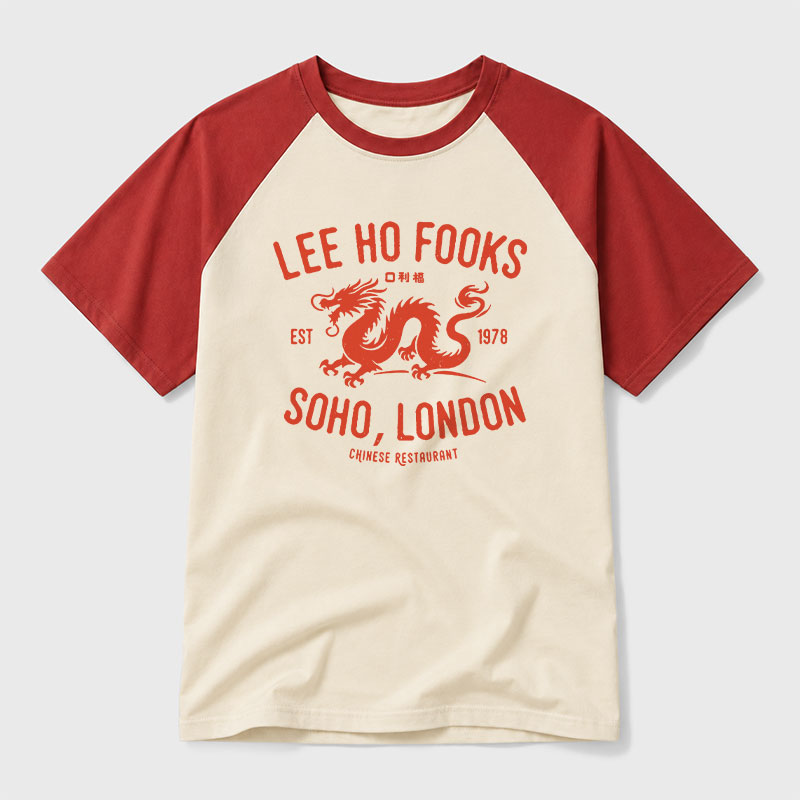 Lee Ho Fooks Vintage Resto Geek Retro Raglan T-Shirt