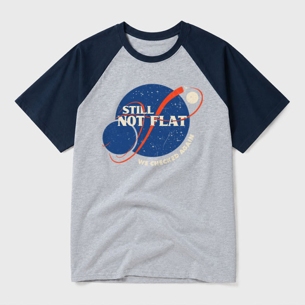 Still Not Flat Geek Retro Raglan T-Shirt